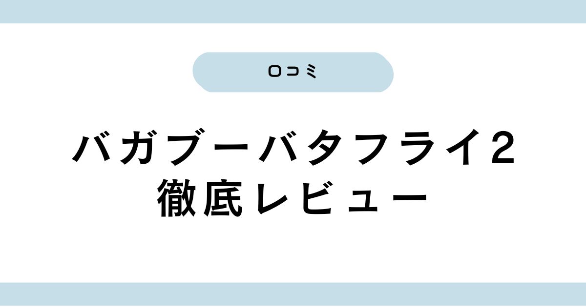 バガブーバタフライ2の口コミ｜機内持ち込みOK＆新生児から使えるAB型が神